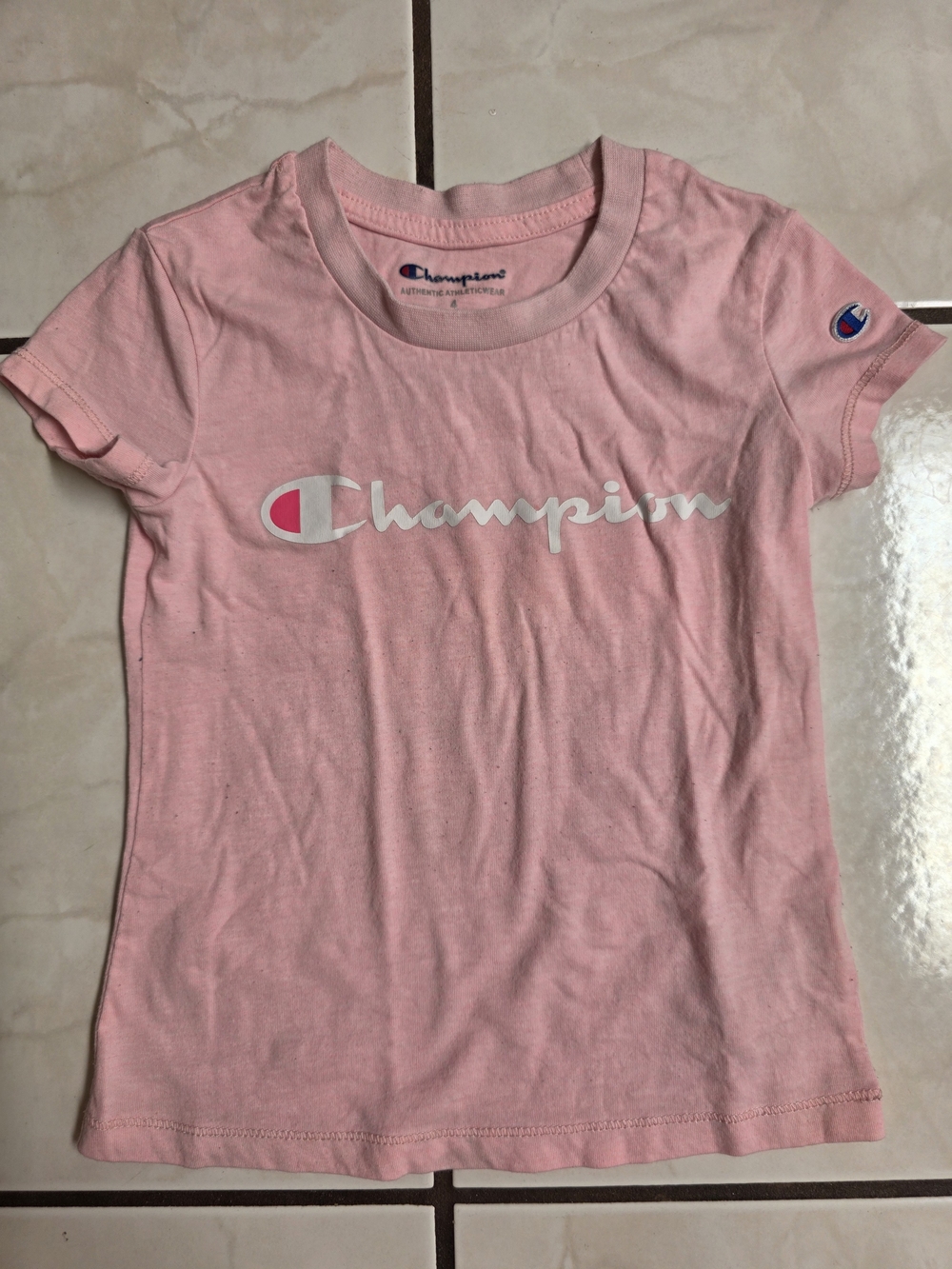 Champion Girls Pink Logo Tee